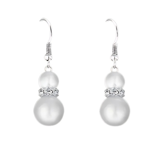 Pearl Necklace Set - Necklace, Bracelet and Earrings 3 Piece Jewelry set - Picture 4 of 5